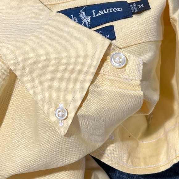 Polo by Ralph Lauren Blake Men's Yellow Shirt Long Sleeve Preppy Button Down - Picture 3 of 5